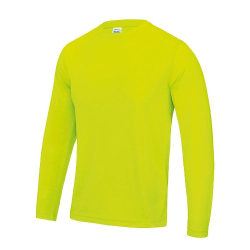 Awdis Just Cool Long Sleeve Cool T Electric Yellow